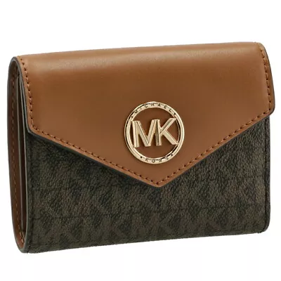 MICHAEL MICHAEL KORS Wallet Trifold CARMEN Trifold Medium Wallet Brown • $99