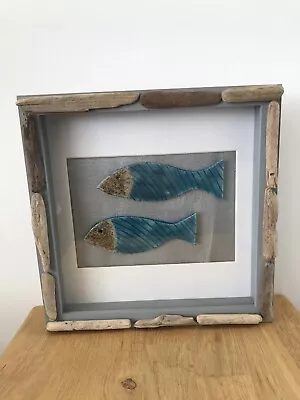 Home Decor Nautical Bathroom Art - Large Nautical Gift Bathroom Decor. Fishes • £25