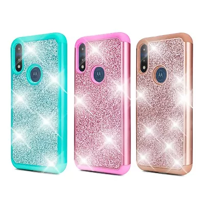 For Motorola Moto E 2020/Moto E7 Case Bling Glitter Case With Screen Protector • $9.95