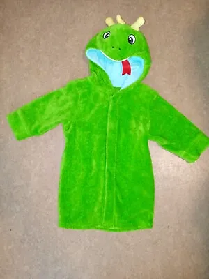 $37 • Buy HTF! Disney Store Baby Einstein Bard The Dragon Bath Robe Towel Green 18M