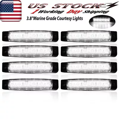 8X White LED Marine Boat Deck Courtesy Lights Utility 12V Stern Transom Light • $13.48