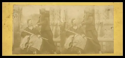 Woman Holding Military Sword Ca.1880 Stereo Vintage Print Ste • $73.75