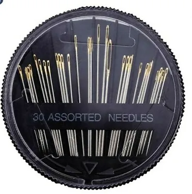 30 X Hand Sewing Needles ASSORTED SIZES EASY THREAD Big Eye Set UK 🇬🇧 🪡 • £2.99