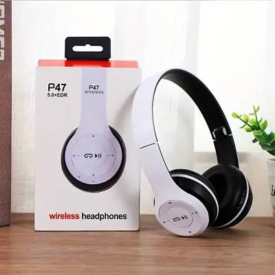 Wireless Bluetooth Headphones With Noise Cancelling Over-Ear Earphones 5.1 UK • £6.48