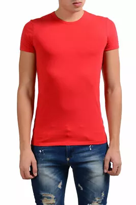 Versace Collection Men's Red Stretch Crewneck Short Sleeve T-Shirt XS S M L XL • $34.99