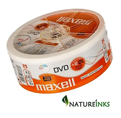 £15.99 • Buy 25 Maxell DVD+R DL Double Layer Printable 240 Mins 8.5GB 8x Blank Disc 276078