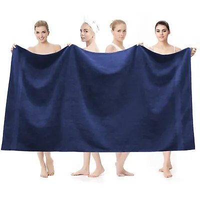 $39.90 • Buy 2x Luxury Cotton Jumbo Large Bath Sheets 650GSM Bath Shower Body Towels 90 X 180