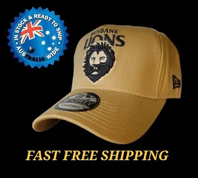 Brisbane Lions Afl 9forty A Frame Beige & Black Snapback Cap Hat La Ny Nfl Mlb • $35