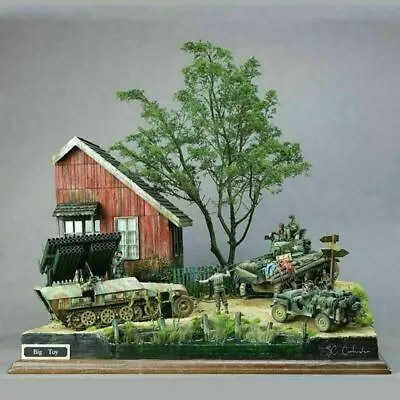 Wood WW2 Military Sand Building DIY 1/35 Scale Dioramas Ruins House Model Parts • £15.43