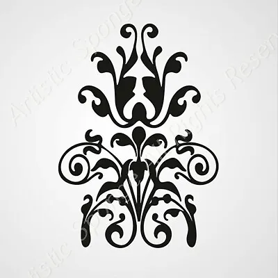 BAROQUE ORNAMENT DAMASK PATTERN Reusable Stencil A3 A4 A5 Shabby Chic Craft  B21 • £2.99