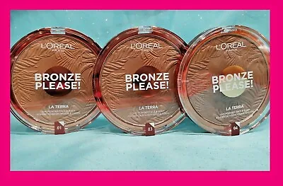 L'Oreal BRONZE PLEASE! Bronzer La Terra Sun Bronzing Powder Face Body 18g HUGE!! • $11.96