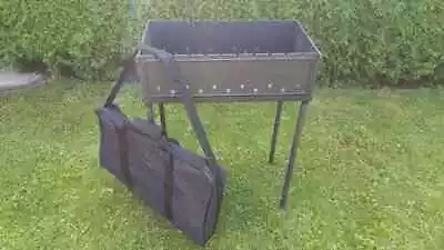 Cast Iron Mangal Grill Barbecue BBQ Portable Heavy Shashlik FedEx Shipping • $435