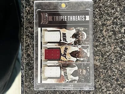 2012-13 Threads Lebron James Dwayne Wade Chris Bosh Triple Threats Prime Patch • $150