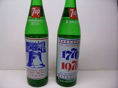 Liberty Bell--Bicentennial 1776  1976 -7-up Soda Bottle • $2.25