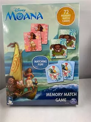 Cardinal SpinMaster Disney Moana Memory Match Game 72 Cards Kids Ages 3+ Sealed • $10