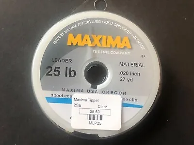 Maxima Leader 27yd Spool Clear 25lb • $3.50