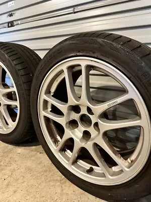 Set Of 4 Mitsubishi OEM Evo 9 Enkei Wheel With Tyres • $1299