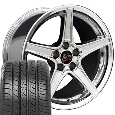 18x9 Chrome Wheels & Tires SET Fits Ford Mustang Saleen Style Rims • $1591