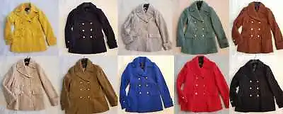 New Women's 2016  J Crew Stadium Cloth Majesty Peacoat Pea Coat • $169.99