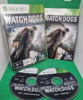 Watch Dogs  Xbox 360 - PAL - Complete W Manual - 2 Disc Set • $10.44