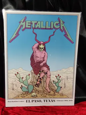 Metallica Concert Poster Silkscreen Print 18x24  02282019 El Paso Hokum Press • $74.99