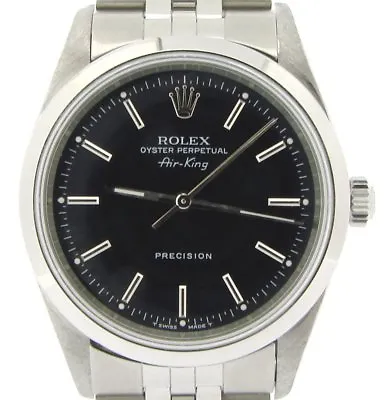 Rolex Air King Mens Stainless Steel Watch Black Dial 14000 • £3881.20