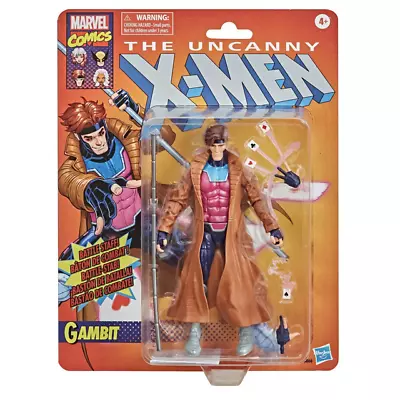 Uncanny X-Men Marvel Legends Retro GAMBIT 6-Inch AF BY HASBRO • $49.99