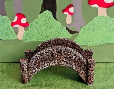 Miniature Faux Stone Bridge With Steps For Fairy Gnome Troll Pixie Garden NEW • $8.95