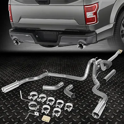 For 15-20 Ford F150 2.7/3.5/5.0l 3.5 Od Round Muffler Tip Catback Exhaust System • $339.99