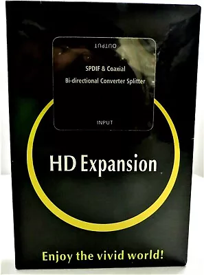 HD Expansion SPDIF & Coaxial Bi-Directional Converter Splitter - NEW - Sealed • $11.99