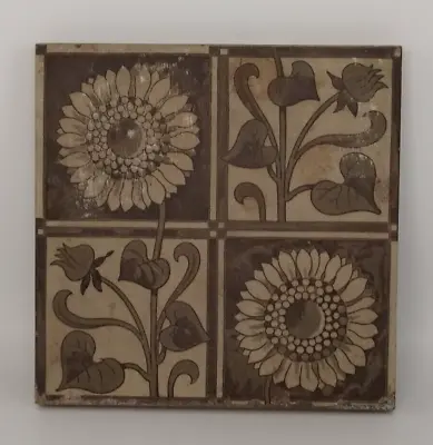 Victorian/edwardian Art Nouveau Floral Tile • £17.99