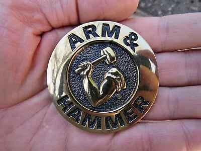 Vintage ARM & HAMMER Paperweight 3D Baking SODA Brass RARE VG++ • $49.99