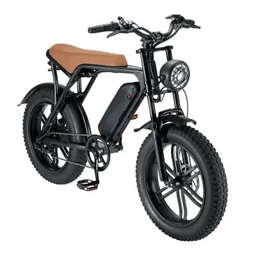 $1799.99 • Buy Electric Bike, Ouxi V8 Fat Tire, 750w, 48v 15ah, 50km/h, Black And Brown Seats