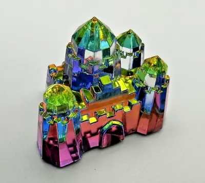 Vintage German Cut Crystal Miniature Castle Palace Rainbow Of Colors Prism 1.25” • $40