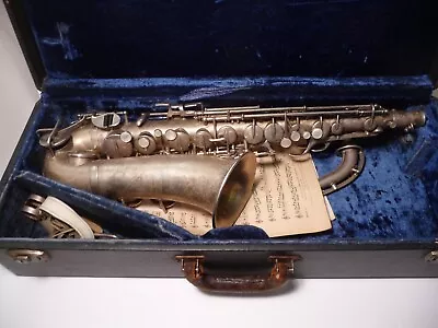 Vintage Holton Collegiate Alto Saxophone Silver Plated -  143256 - With Case • $269.99