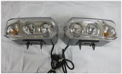 Super Bright~Hiniker Headlight Quad Halogen Snow Plow Lights W/Turn Signals • $481.92