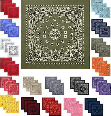 Trainmen Paisley Jumbo Bandana Military Large Army Cotton Bandanna 27  3 Pack • $15.99