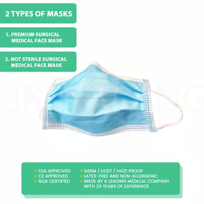 50pc Surgical Disposable Face Mask Protective Masks 3 Layer Meltblown Filter • $299.95