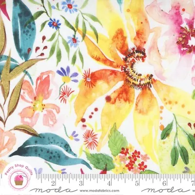 Moda EUFLORIA 33742 11 Rainbow Floral CREATE JOY Quilt Fabric WATERCOLOR • $6.35