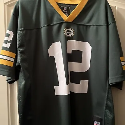 NFL Green Bay Packers Aaron Rodgers Nfl Jersey #12 Youth Large NWOT • $17.99