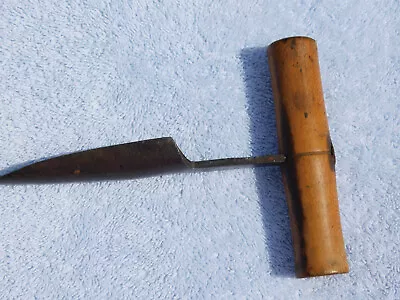 Vintage Small Cooper's Tool - Tapered Reamer With Wood Handle - Auger Boring Bit • $9.99