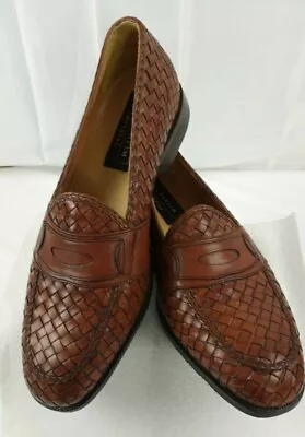 Florsheim Imperial Italy Men's Weave Brown Leather Penny Loafer Size 11 New • $120