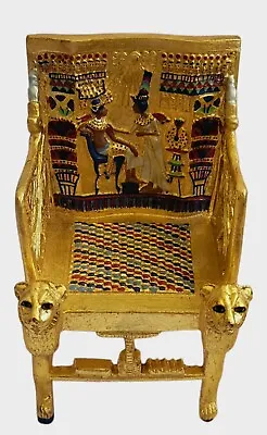 Throne Chair Of King Tutankhamun (Museum Replica) Height = (16 Cm / 6.5 In) • $548.20
