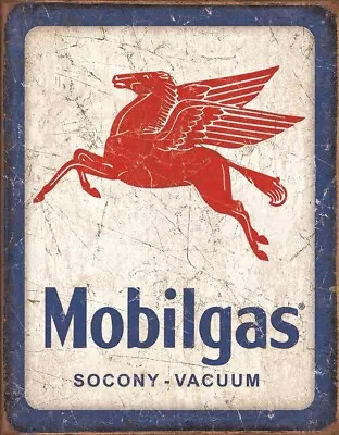 New Desperate Enterprises Mobil Pegasas Tin Sign MIP Vintage Look • $16.95