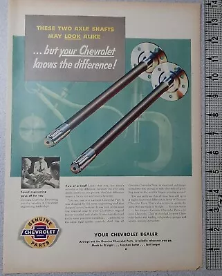 1954 Chevrolet Vintage Print Ad Genuine Parts Service Dealer Engineer Axle Shaft • $9.09