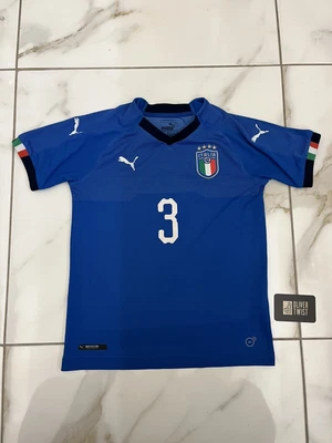 $36.51 • Buy Italy Azzurri 2018-19 (3) MALDINI 11-12 Years Puma EvoKnit Authentic Home Shirt