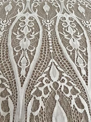 Ivory Bridal Scallop Lace Chantilly Raschel Boho Lace Small Goblet Design • £13