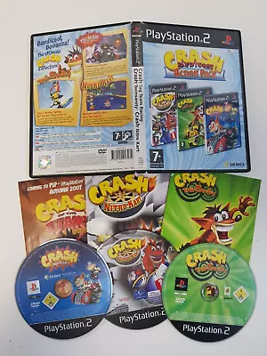 Crash Bandicoot Action Pack - Playstation PS2 - Complete - PAL All 3 Games • £19.99