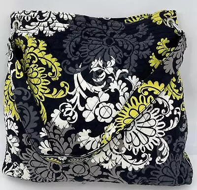 Vera Bradley Baroque Women's Black/Yellow Floral Quilted Tote Shoulder Handbag • $30.98