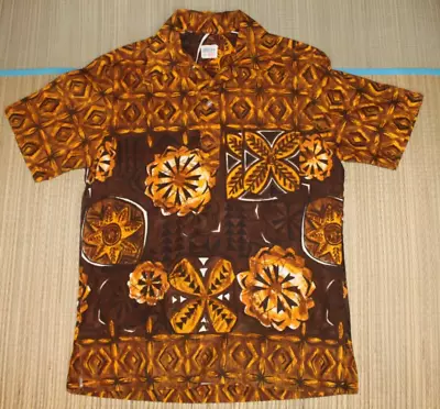 Vintage 1950's - Early 60's Aloha Shirt By Miki Of Hawaii - Tiki Bar Attire!  • $95